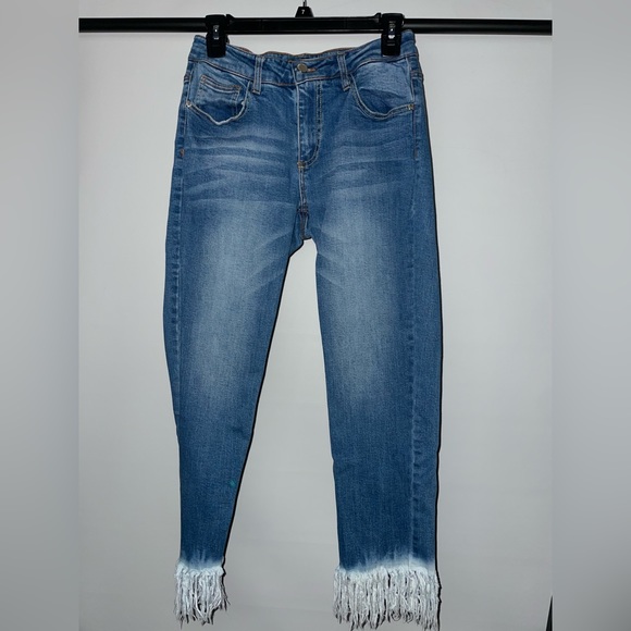 Black Label Jeans Black Label Fringe Bottom Jeans Poshmark